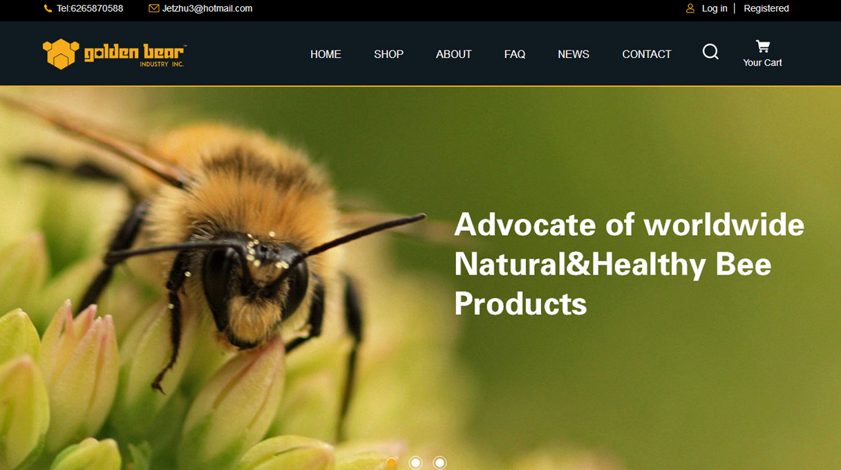 goldenbearindustry养蜂产品网站开发