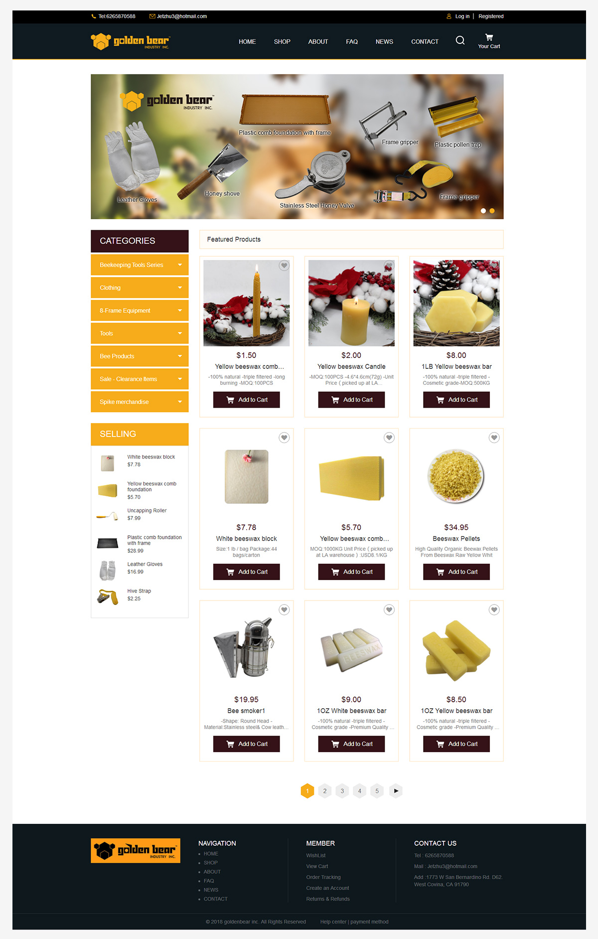 goldenbearindustry养蜂产品网站开发